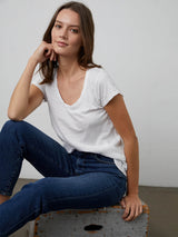 Kira Scoop Tee-Velvet-Over the Rainbow