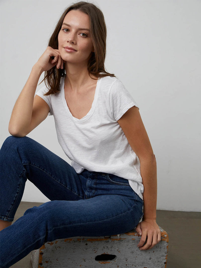 Kira Scoop Tee-Velvet-Over the Rainbow