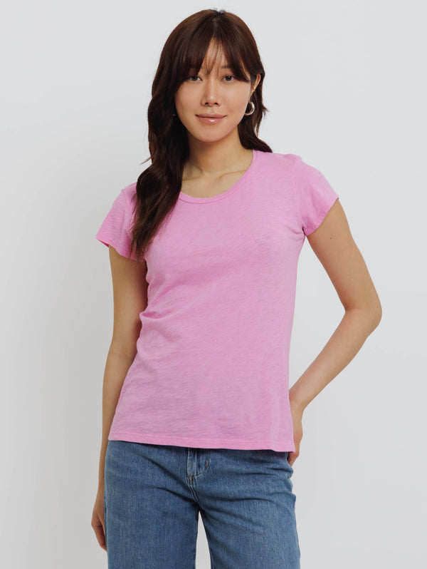 Odelia Short Sleeve Crew Tee-Velvet-Over the Rainbow