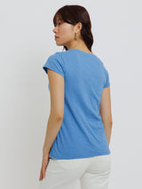 Odelia Short Sleeve Crew Tee-Velvet-Over the Rainbow