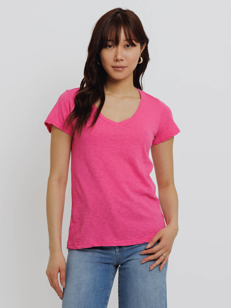Lilith V Neck T-Shirt-Velvet-Over the Rainbow
